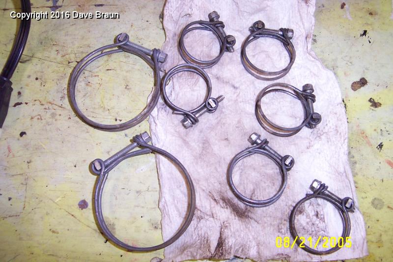 MGTD15470/Engine XPAG TD2 15613/Water Pump/Hose clamps eight